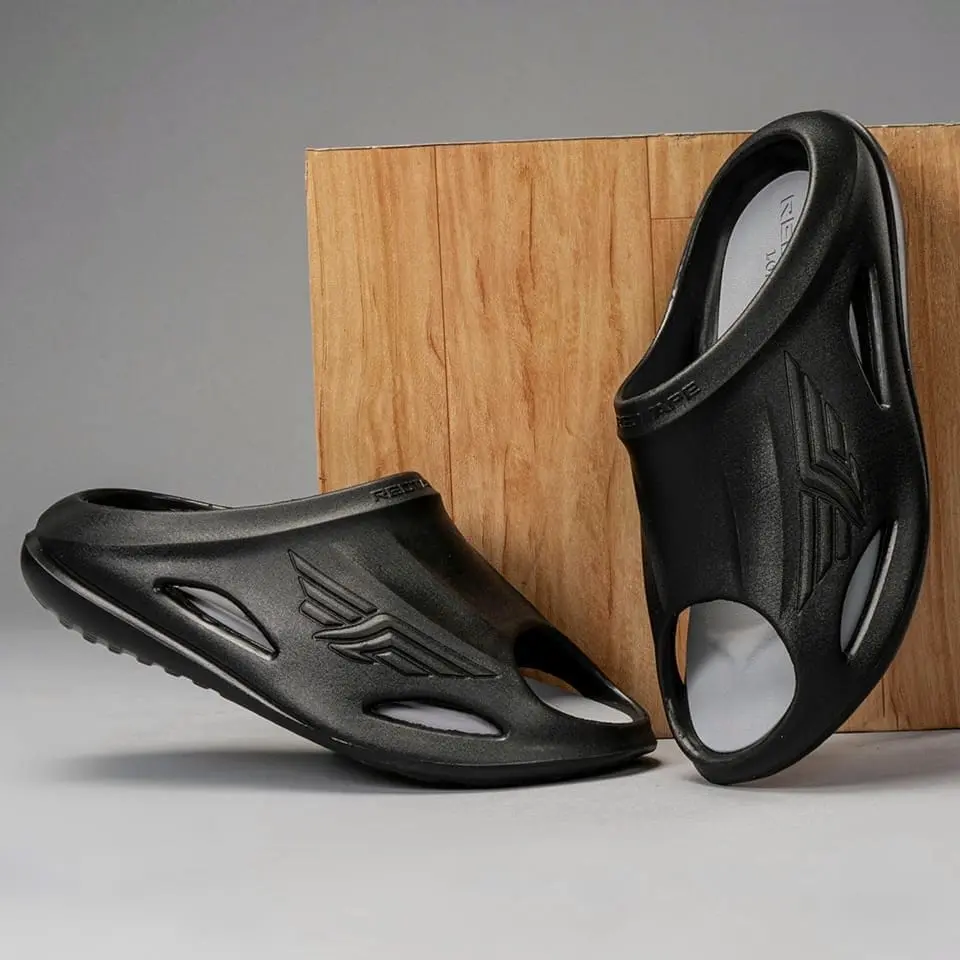Red Tape Premium Slide Slippers – Black Edition