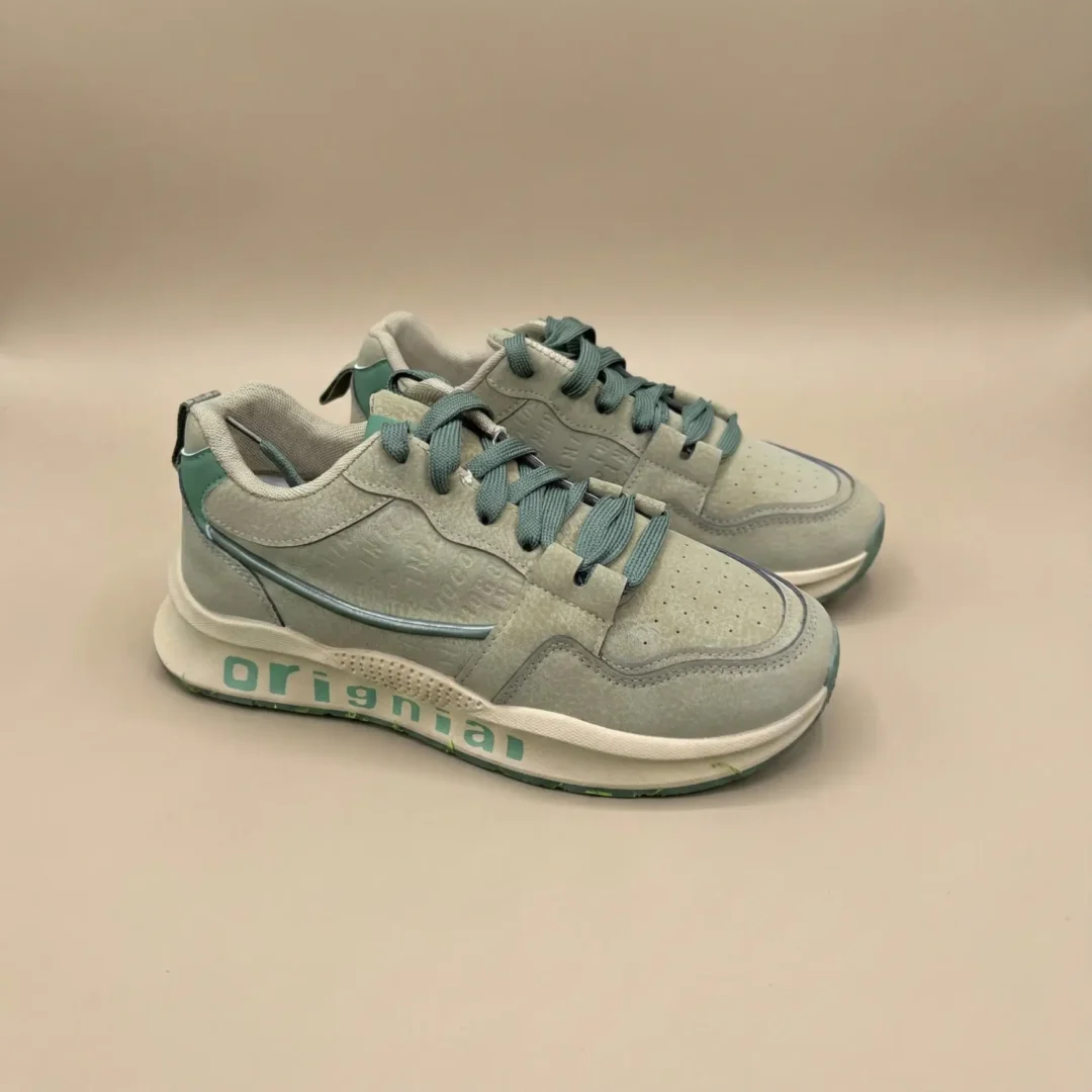 Premium Imported Green-Finish Sneakers - Chunky Sole Edition