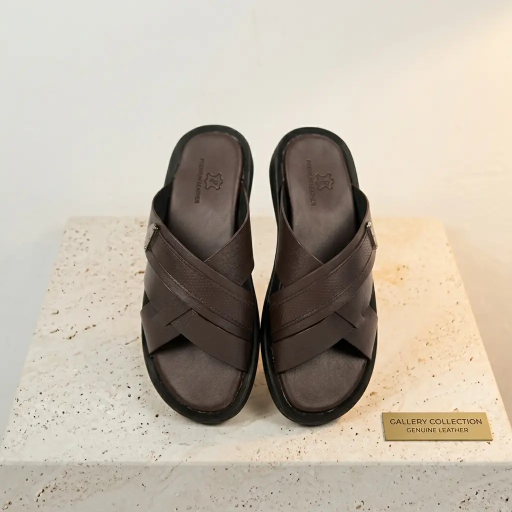Premium Leather Sandel dark chocolate sandel