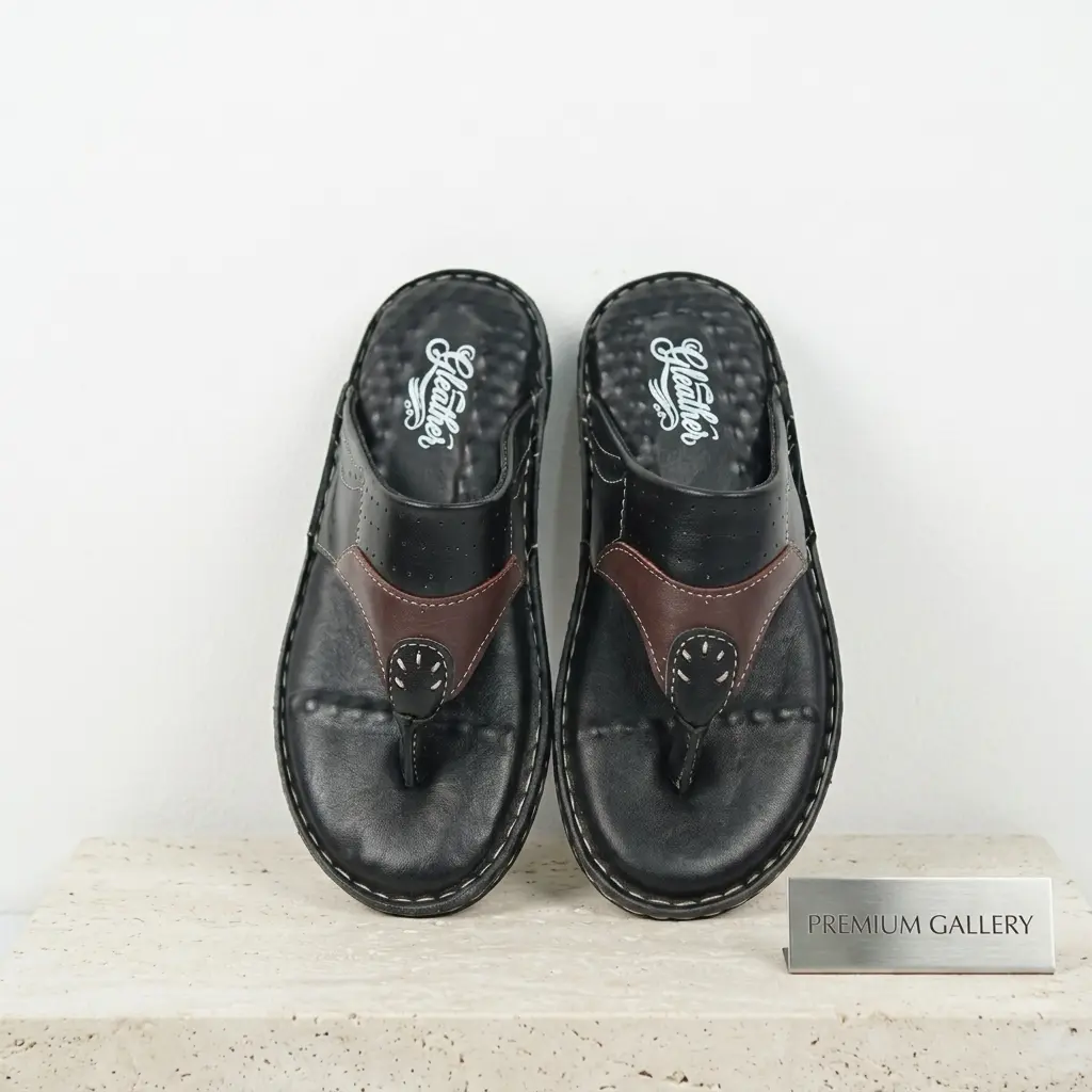 Premium Black Thong Sandals