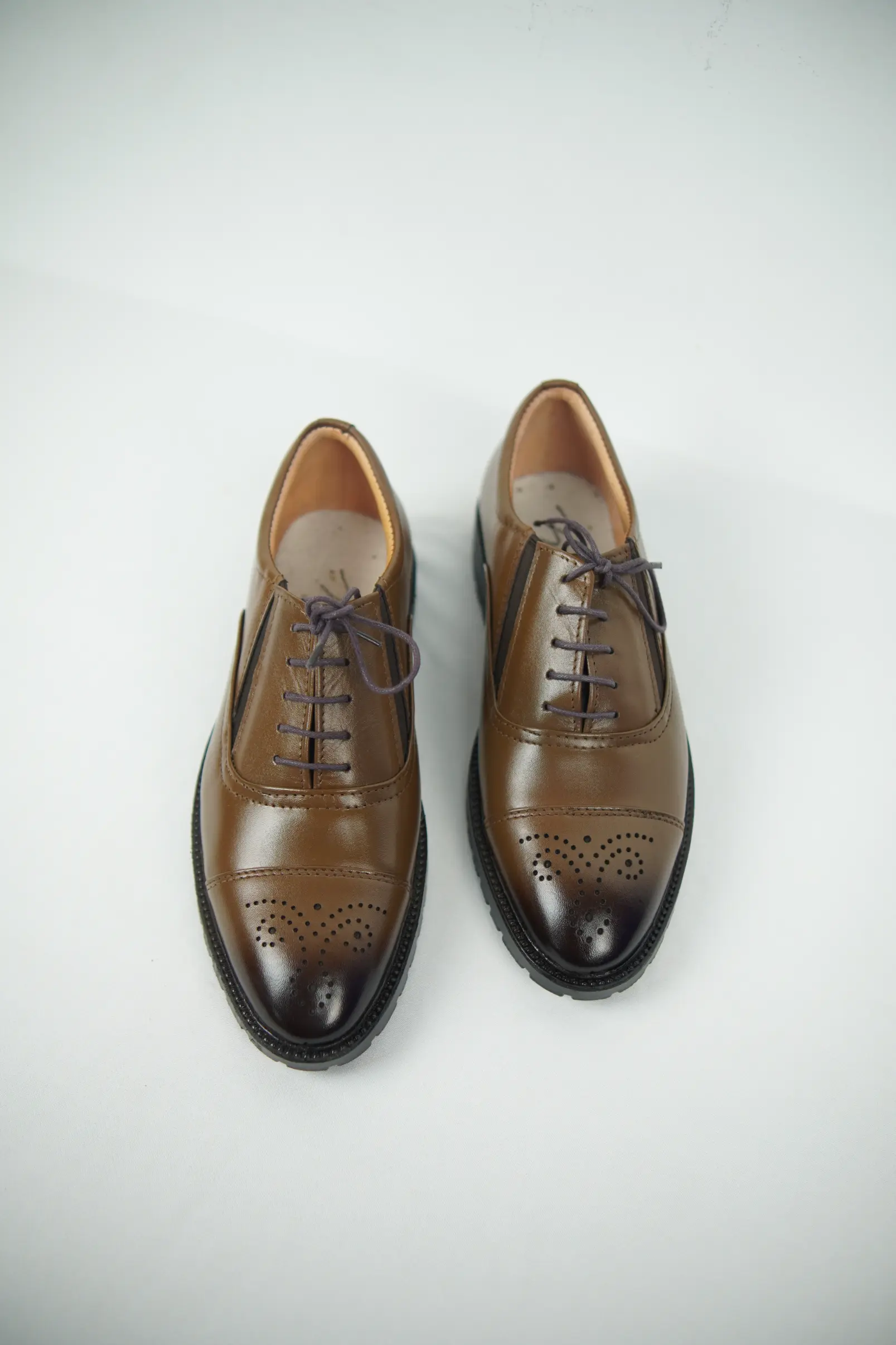 Exclusive Brogue Oxford Leather Shoes - Image 5